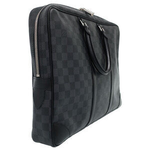 Louis Vuitton Porte Voyage Bag Black Damier Document Business Graphite